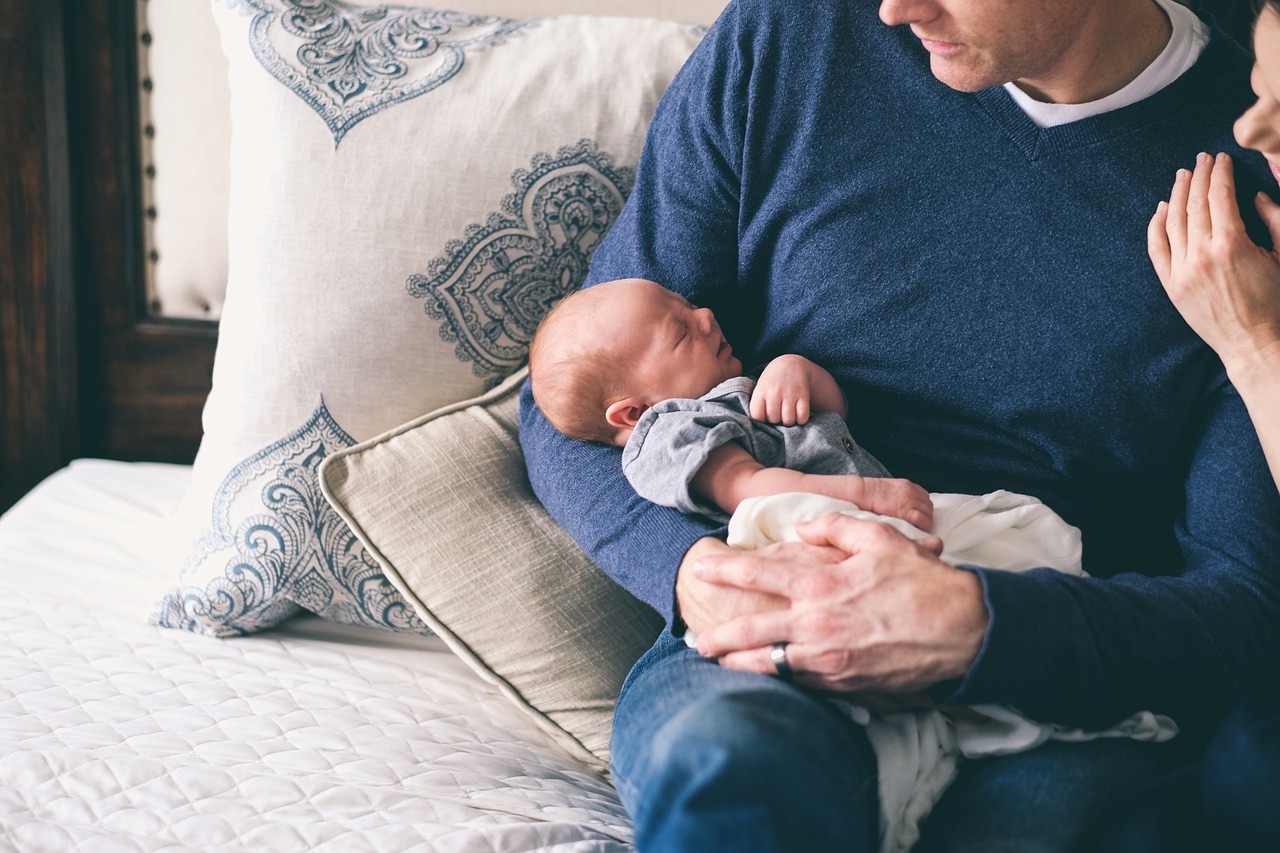 Happy couple with baby