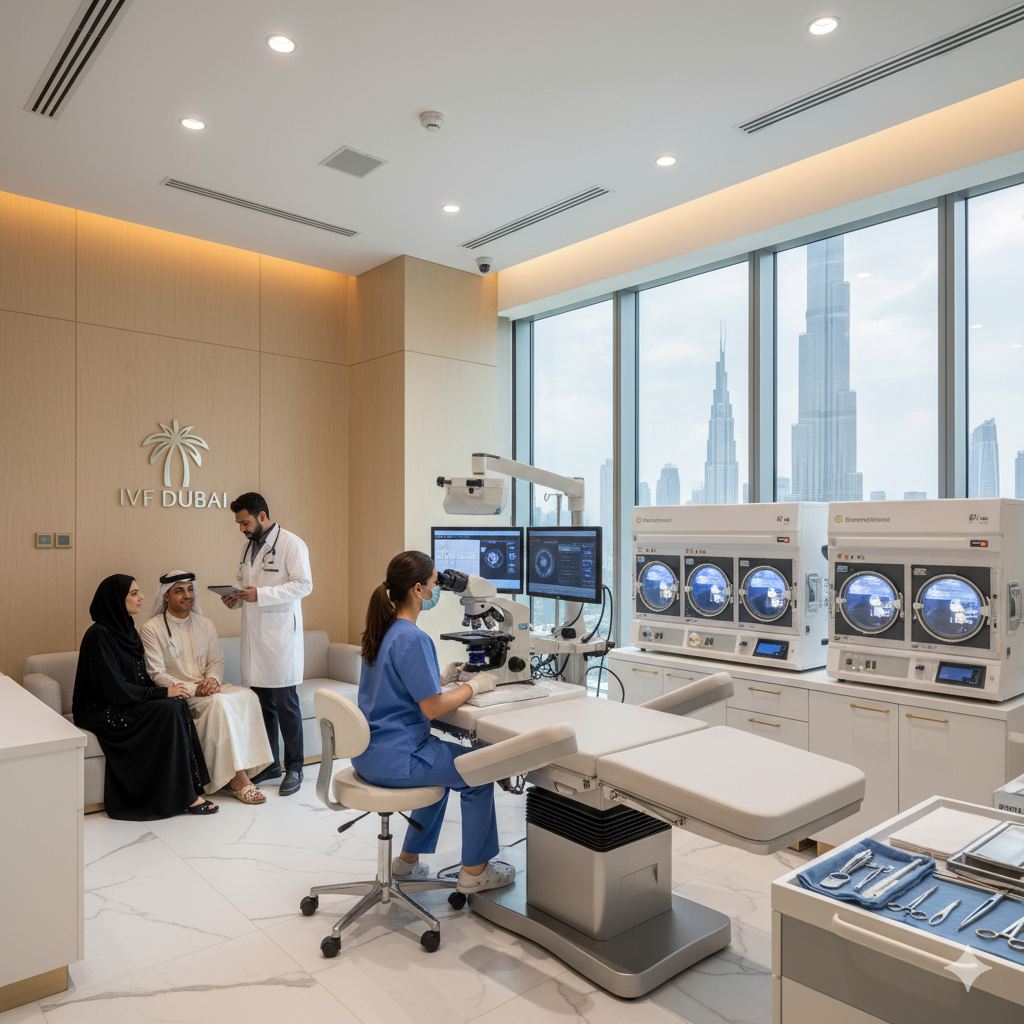 Modern IVF fertility clinic in Dubai UAE with advanced medical equipment